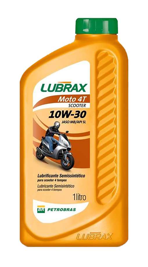 Óleo de Motor Lubrax 10W30 Scooter Moto 4T API SL Semissintético 1L