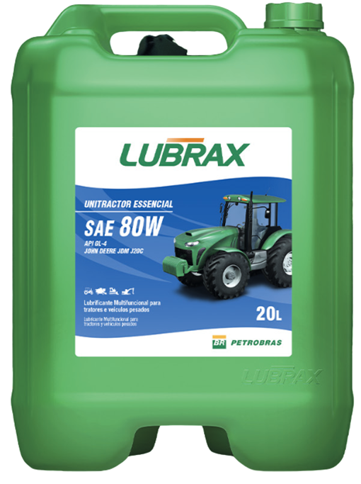 Óleo de Motor Lubrax 80W Unitractor Essencial API GL-4 Mineral 20L
