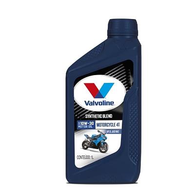 Óleo de Motor Valvoline 10W30 Synthetic Blend Motorcycle 4T Motor Oil Moto 4T Jaso MA2 API SL Semissintético 1L