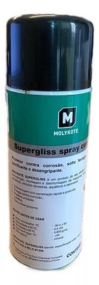 Óleo Industrial Molykote Spray Lubrificante Supergliss MOS2 400ML