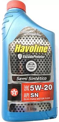 Óleo de Motor Texaco 5W20 Havoline Api SN Semissintético 1L