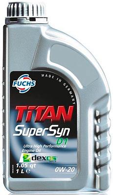 Óleo de Motor Fuchs 0W20 Titan Supersyn D1 Dexos 1 API SP Sintético 982200-99400 1L
