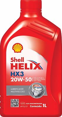 Óleo de Motor Shell 20W50 Helix HX3 Api SL Mineral 1L