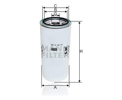 Filtro Hidráulico Mann WD13145/34