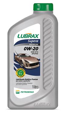 Óleo De Motor Lubrax 0W20 Sp/Rc Sintético Supera Premium 1L