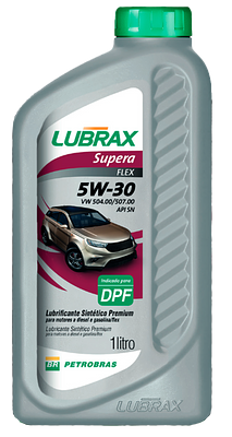 Óleo De Motor Diesel Lubrax 5W30 Sn Sintético Supera Flex Vw 504 00 507 00 1L