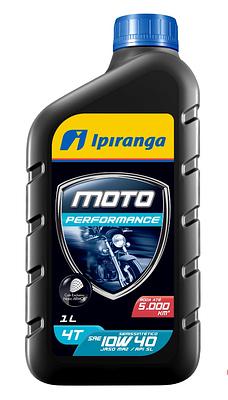 Óleo de Motor Ipiranga 10W40 Moto Performance Moto 4T Jaso MA2 API SL Semissintético 1L