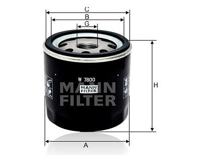 Filtro de Óleo Mann W7800