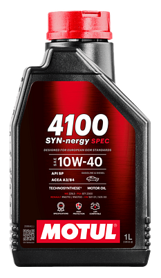 Óleo Para Motor Motul 4100 Syn-nergy Spec 10W40 SP Semissintético 1L