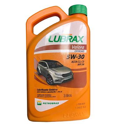 Óleo de Motor Diesel Lubrax 5W30 Valora Offroad API C2/C3/Sn Sintético 3L