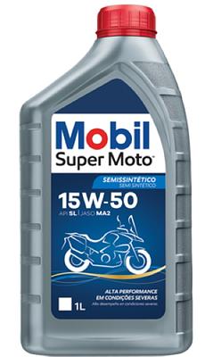 Óleo de Motor Mobil 15W50 Super Moto 4T MX Extreme Jaso MA2 API SL Semissintético 1L