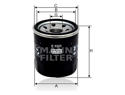 Filtro de Óleo Mann W6300