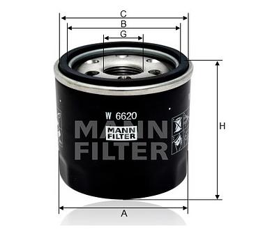 Filtro de Óleo Mann W6620