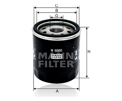 Filtro de Óleo Mann W6880