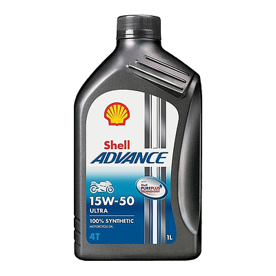 Óleo de Motor Shell 15W50 Advance Ultra Moto 4T API Ma2/Sn Sintético 1L