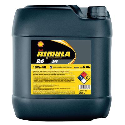 Óleo de Motor Diesel Shell 10W40 Rimula R6 MS Acea E7/E4 Sintético 20L