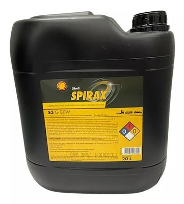 Óleo de Transmissão Shell 80W Spirax S3 G API GL-4 Mineral 20L
