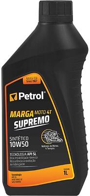 Óleo de Motor Petrol 10W50 Marga Moto 4T API Sl Sintético 1L