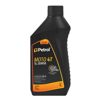 Óleo de Motor Petrol 20W50 Moto 4T Api SL Mineral 1L