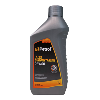 Óleo de Motor Petrol 25W60 Alta Quilometragem Api SL Mineral 1L