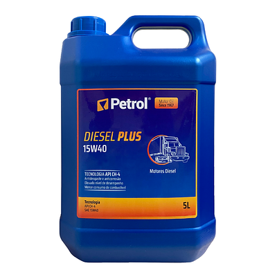 Óleo de Motor Diesel Petrol 15W40 Diesel Plus API Ch-4 Mineral 5L