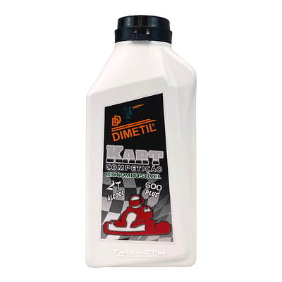 Óleo de Motor 2T Vegetal Dimetil Kart Comp 600 Plus Álcool 1:25 500ml