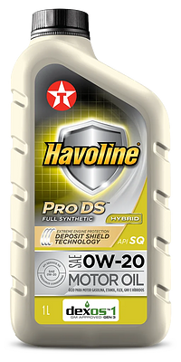 Óleo de Motor Texaco 0W20 Havoline Pro DS API Sn/Rc/Gf5 Sintético 1L