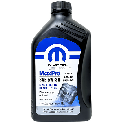 Óleo Motor Mopar 5w30 Sn/C2 MaxPro Diesel Sintético 1L
