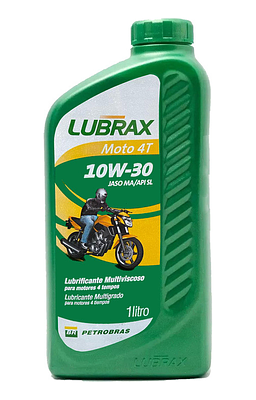 Óleo de Motor Lubrax 10W30 Moto 4T API Ma/Sl Mineral 1L