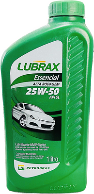 Óleo de Motor Lubrax 25W50 Essencial Alta Rodagem Api SL Mineral 1L