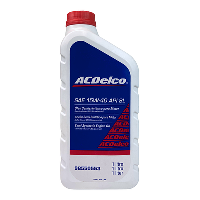 Óleo de Motor Ac Delco 15W40 98550553 Api SL Semissintético 1L