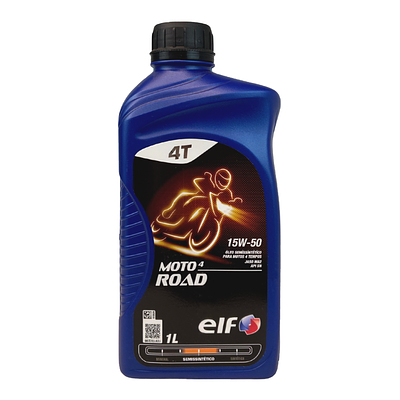 Óleo de Motor Moto 4T Elf 15W50 Moto Road Jaso MA2 Api SL Semissintético 1L