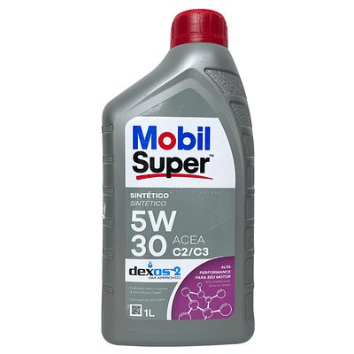 Óleo de Motor Mobil 5W30 Super Dexos 2 API SN Sintético 1L