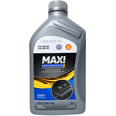 Óleo de Motor Volkswagen 5W40 Maxi Performance 508.88 509.99 Api SN Sintético 1L