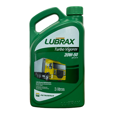 Óleo de Motor Diesel Lubrax 20W50 Turvo Vigoros API Ch-4 Mineral 3L