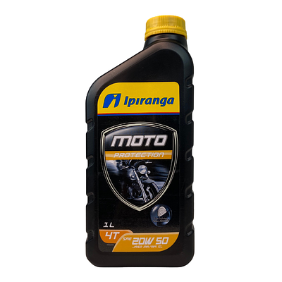 Óleo de Motor 4T Ipiranga 20W50 Moto Protection Jaso MA2 Api SL Mineral 1L
