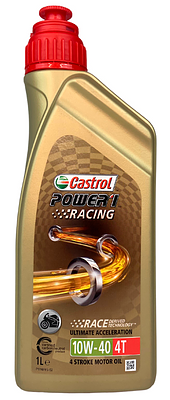 Óleo de Motor Moto 4T Castrol 10W40 Power 1 Racing Jaso MA2 Sintético 1L