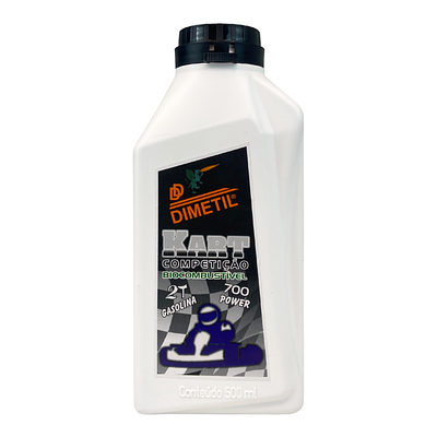 Óleo de Motor 2T Vegetal Dimetil Kart Comp 700 Power Gasolina 1:20 500ml