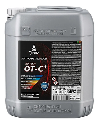 Aditivo para Radiador Tirreno Aditech Organic OT-C+ Pronto para Uso 20L