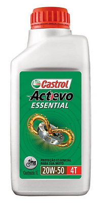 Óleo de Motor Moto 4T Castrol 20W50 Actevo Essencial Jaso MA Api SL Mineral 1L