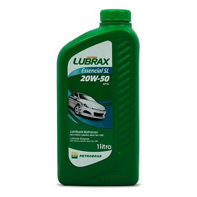 Óleo de Motor Lubrax 20W50 Essencial Api SL Mineral 1L