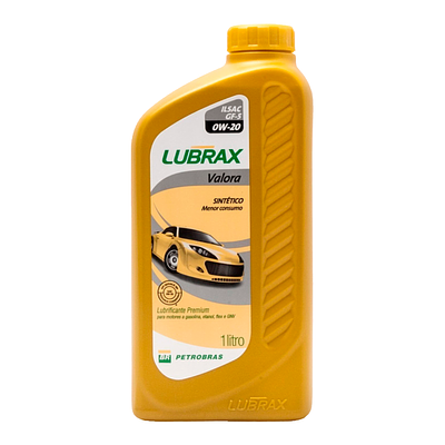 Óleo de Motor Lubrax 0W20 Valora Api SN Sintético 1L