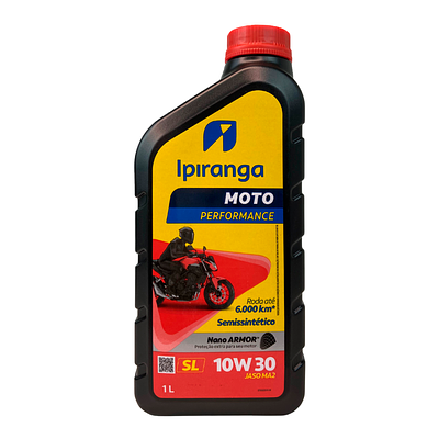 Óleo de Motor 4T Ipiranga 10W30 Moto Performance Jaso MA2 Api SL Semissintético 1L