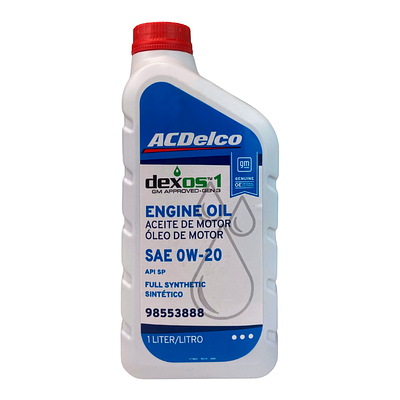 Óleo de Motor Ac Delco 0W20 Dexos 1 98550812 API Sn Sintético 1L