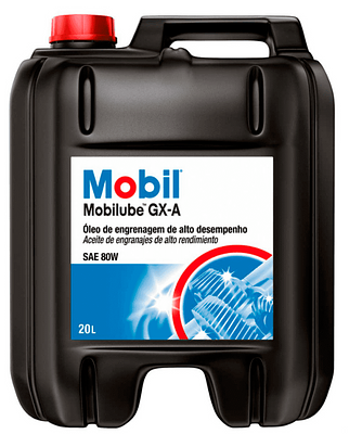 Óleo de Engrenagem Mobil 80W Mobilube GX-A Fora de Estrada API GL-4 Mineral 20L