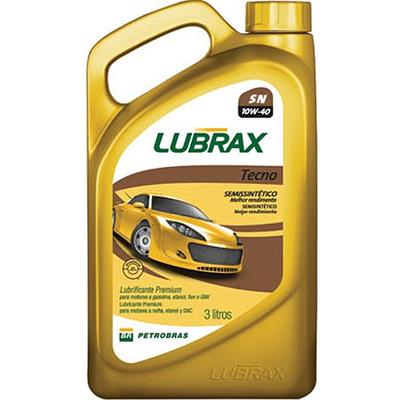 Óleo de Motor Lubrax 10W40 Tecno Api SN Semissintético 3L