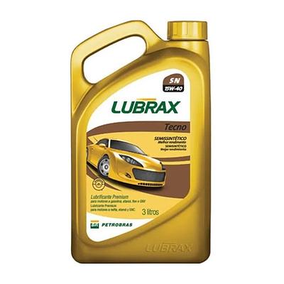 Óleo de Motor Lubrax 15W40 Tecno Api SN Semissintético 3L