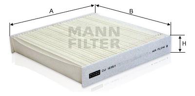 Filtro de Cabine Mann CU1835/1