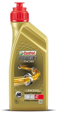 Óleo de Motor Moto 4T Castrol 5W40 Power 1 Racing Jaso MA2 Sintético 1L