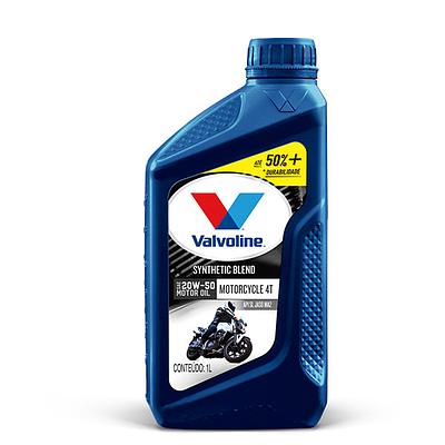 Óleo de Motor Valvoline 20W50 Motorcycle 4T Jaso MA2 API SL Semissintético 1L